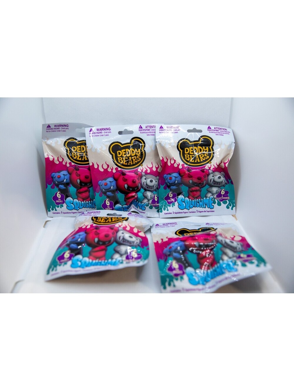 Deddy Bears Backpack Hanger 2.5-Inch Pack - Set of 5 Sealed